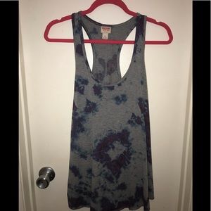 Gray/purple racerback tank